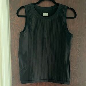 Athleta black ribbed tank top